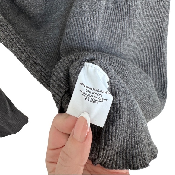 Smart Set Dark Gray V-Neck Sweater - Picture 4 of 4